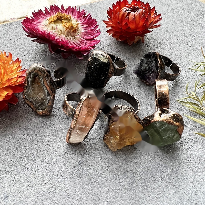 Obsidian Rough Stone Ring Image 4