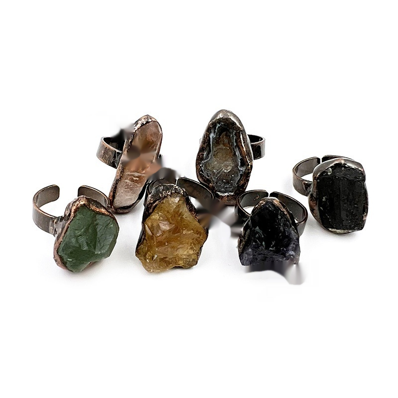 Obsidian Rough Stone Ring Image 3