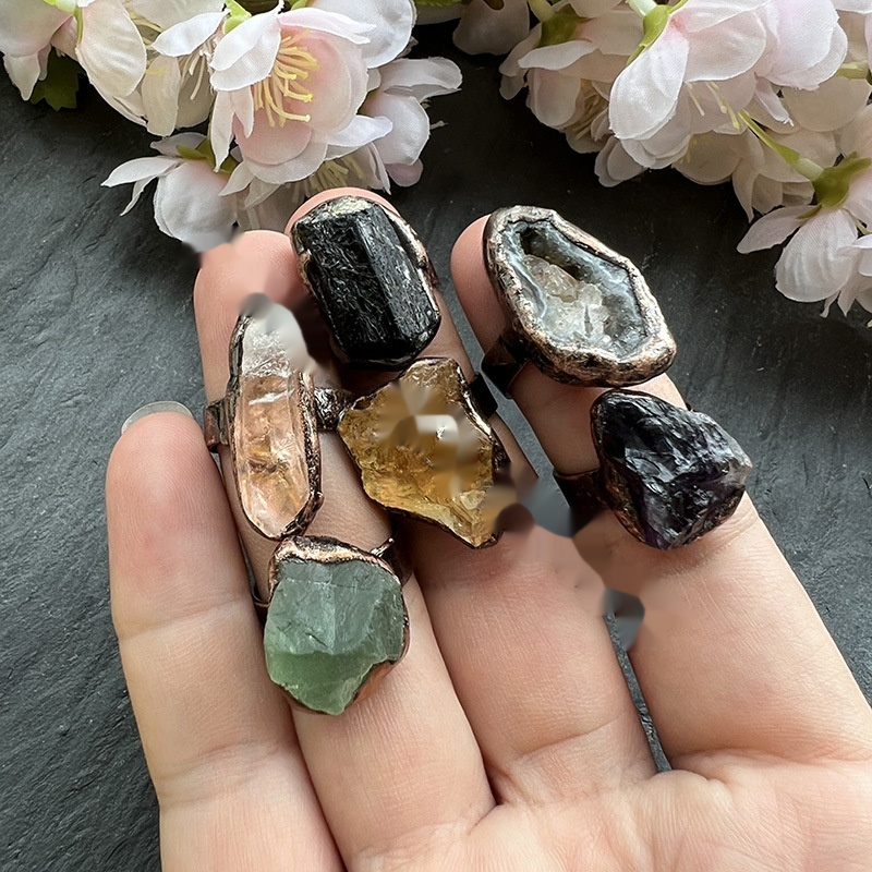 Obsidian Rough Stone Ring Image 5
