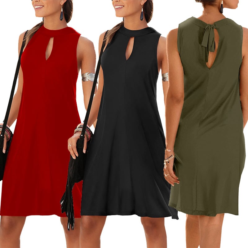 Women's Sleeveless Plus Size Dress Image 3
