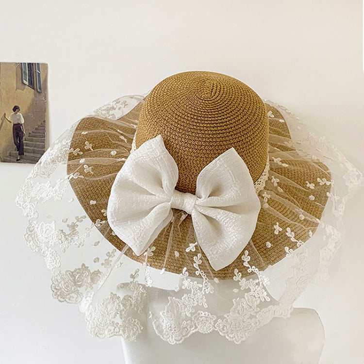 Women's Summer Bowknot Sun Hat - Image 1