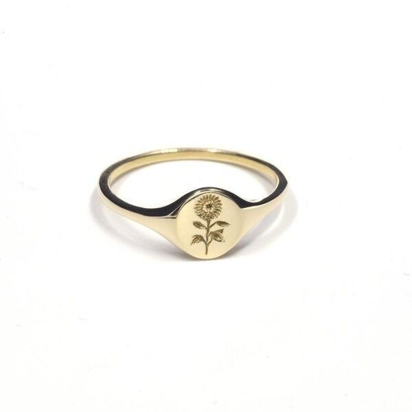 Creative Sunflower Flowers Print Ring