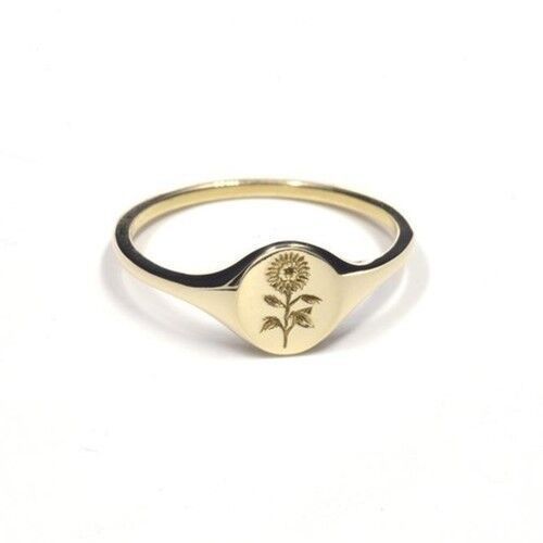 Creative Sunflower Flowers Print Ring