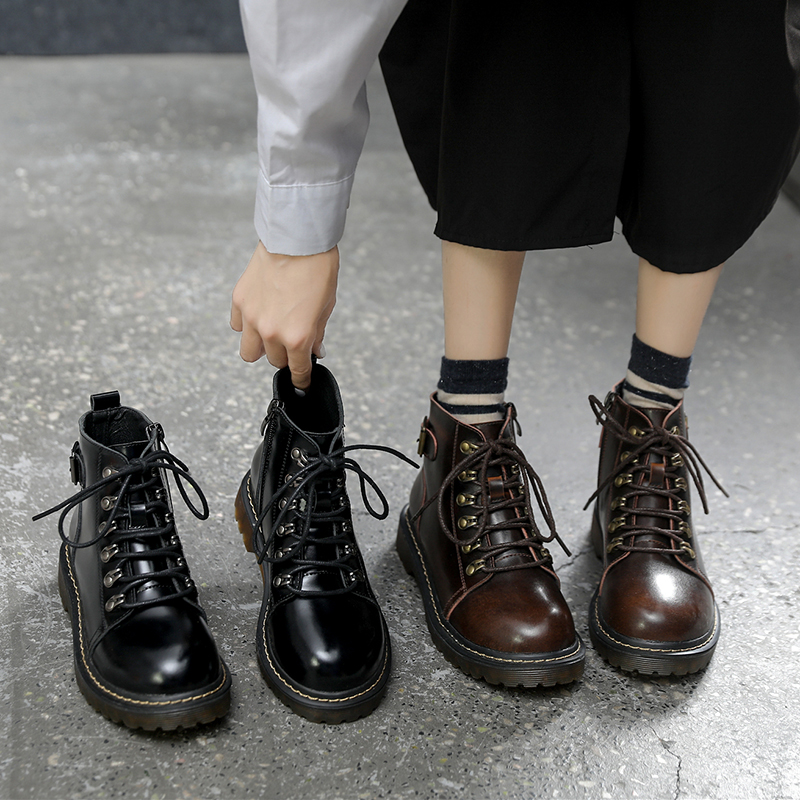 Black Flat Short Boots