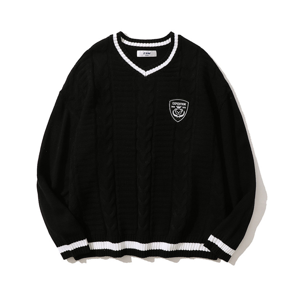 صورة كنزة بياقة على شكل حرف V رقم 4