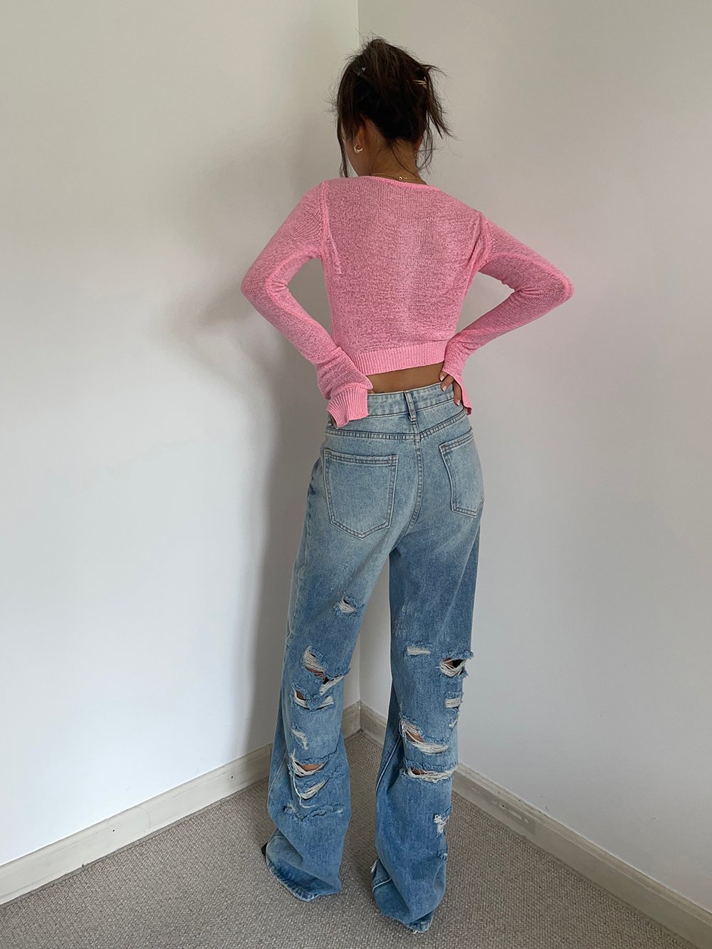 Wide Legs Jeans in Dark Blue
