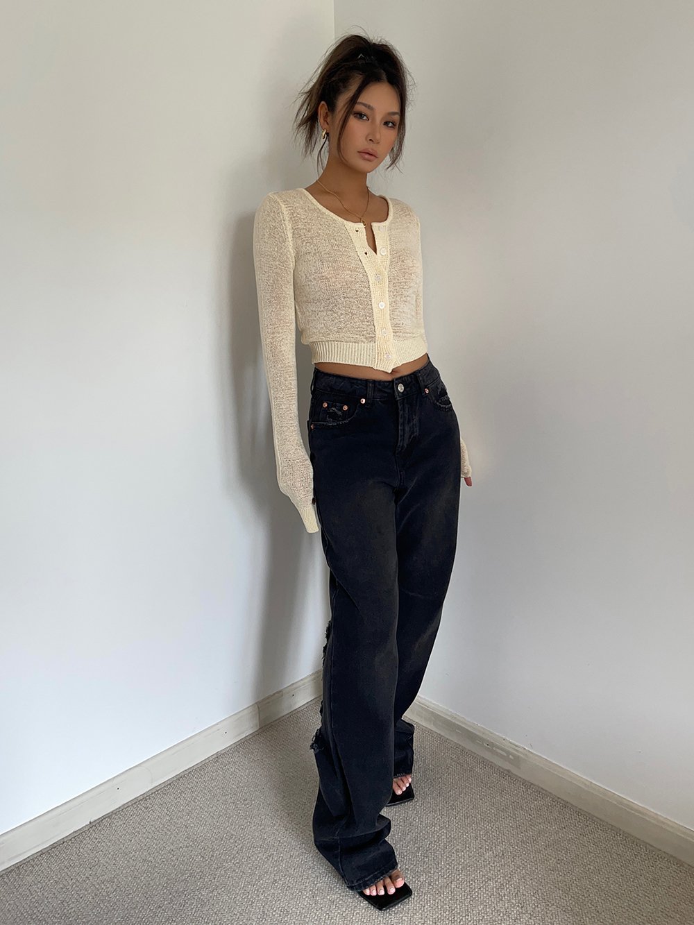 Light Blue Wide Legs Jeans