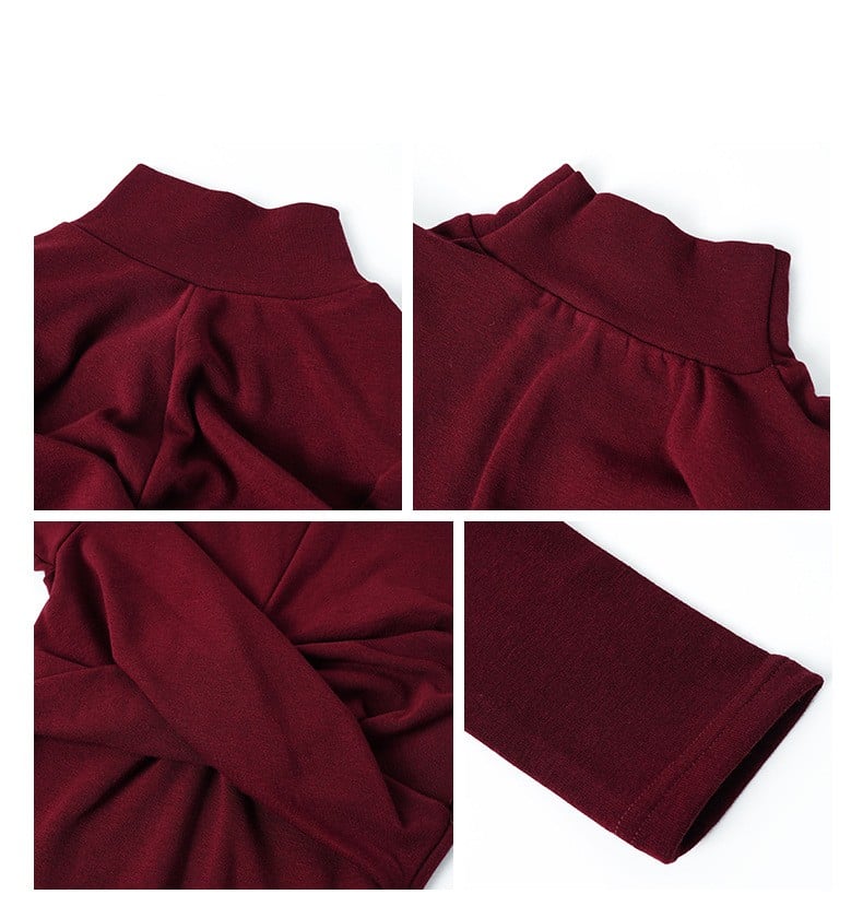 Retro Long Sleeve Slim Dress Image 6