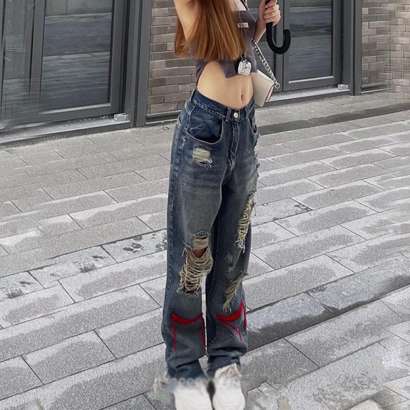 American High Street Hot Girl Straight Casual Pants 5