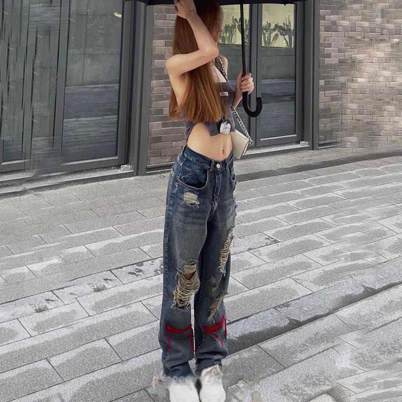 American High Street Hot Girl Straight Casual Pants 4