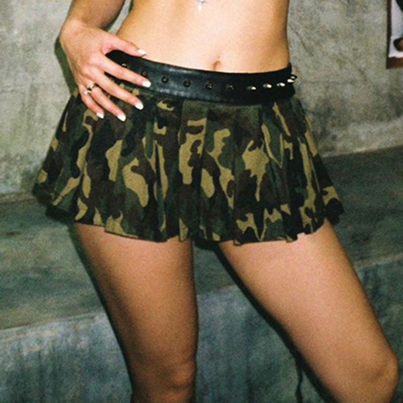 Camouflage Pleated Skirt Image 5