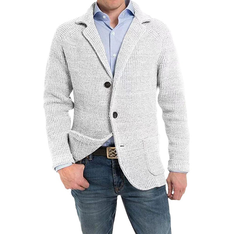 Men's Casual Knitted Cardigan Sweater - Image 2