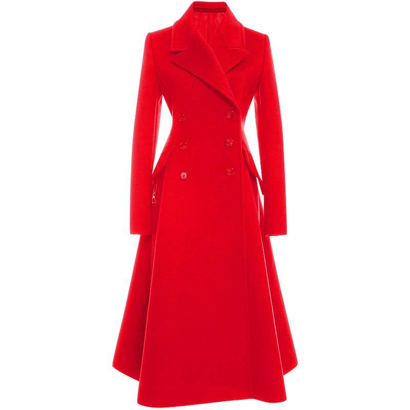 Elegant Woolen Coat Back View