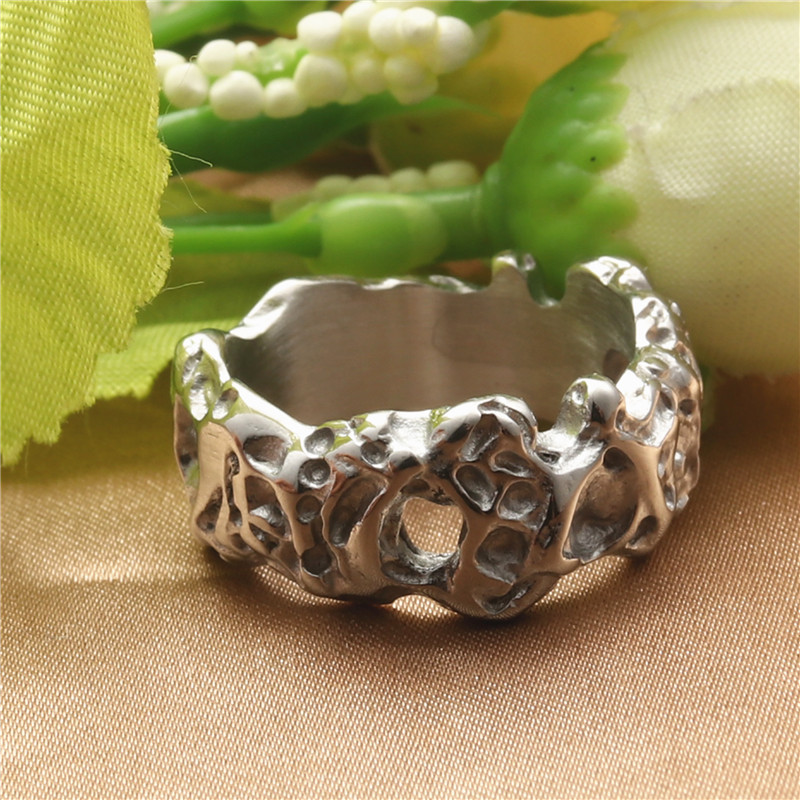 Titanium Steel Tree Figure Rattan Vintage Ring 5
