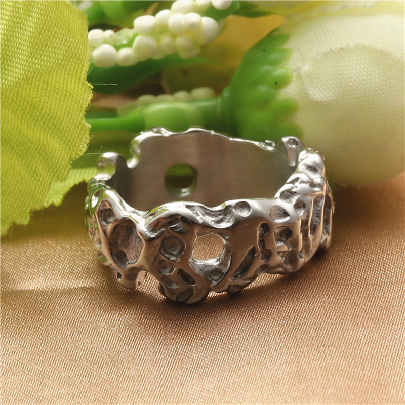 Titanium Steel Tree Figure Rattan Vintage Ring 4