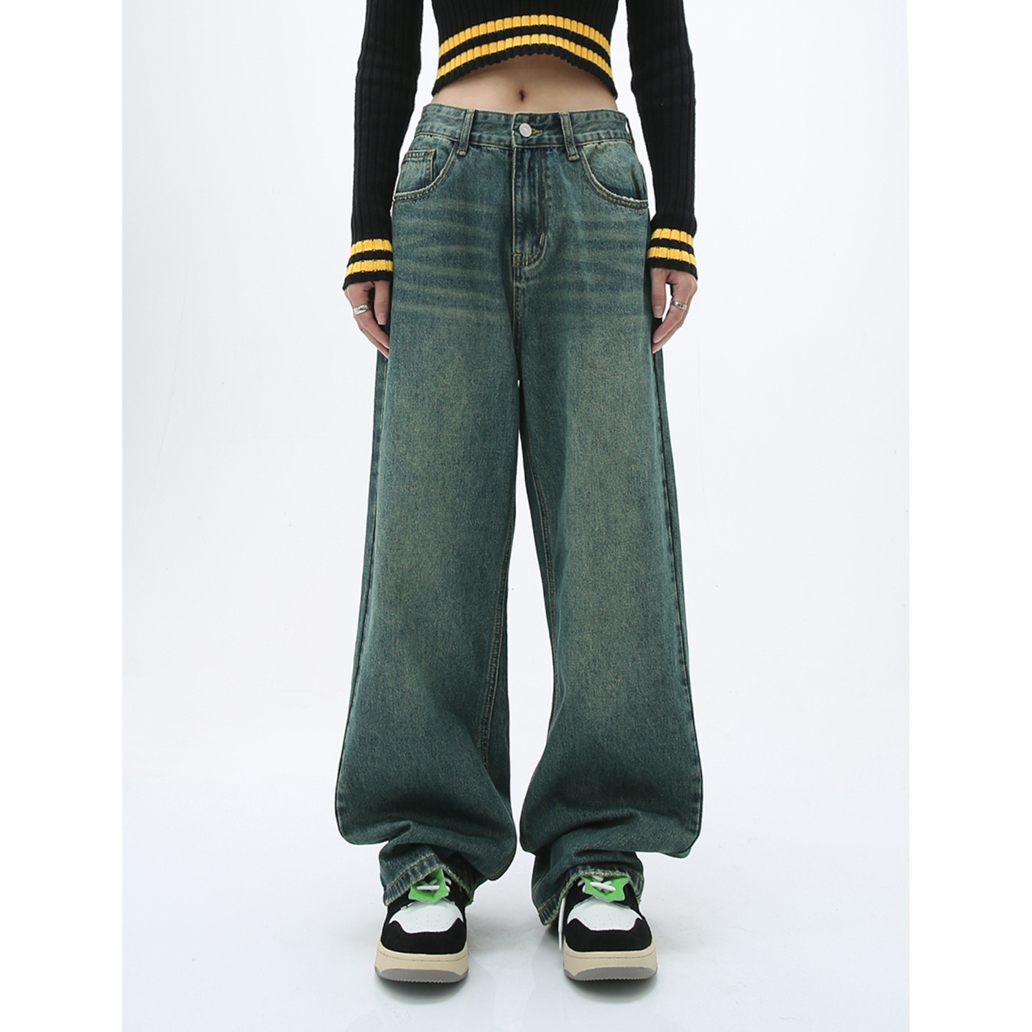 Retro Colored Series Wide Leg Pants - Image 4
