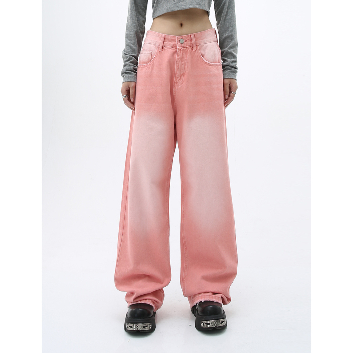 Retro Colored Series Wide Leg Pants - Image 2