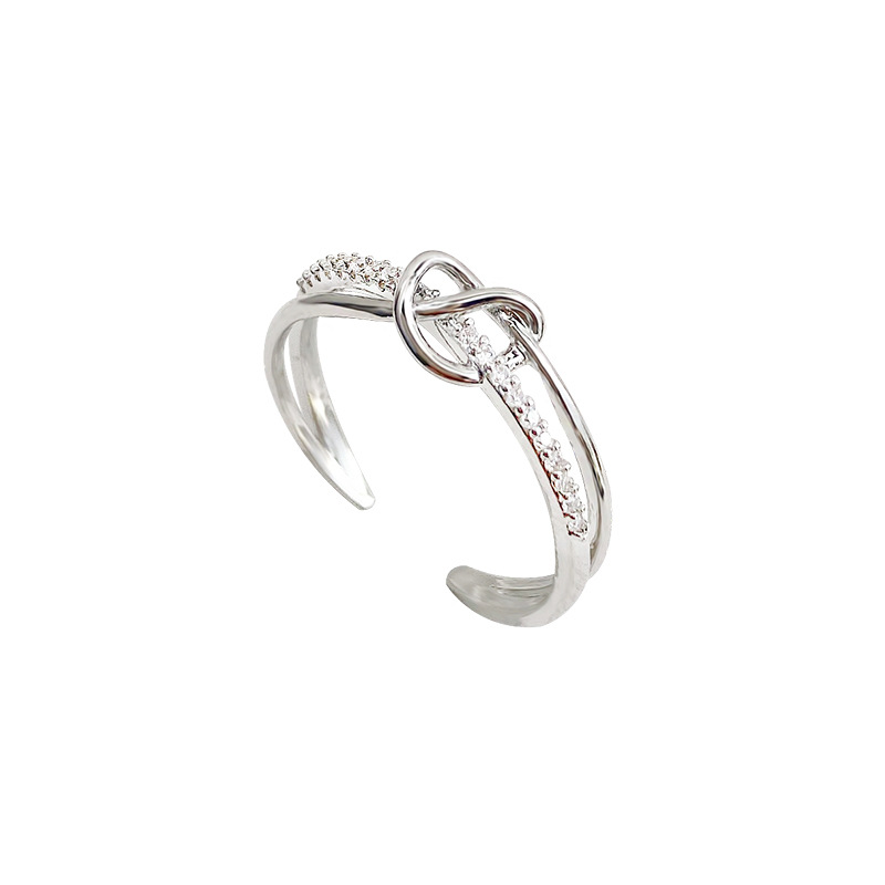 Micro Inlaid Zircon Double-layer Ring Image 1