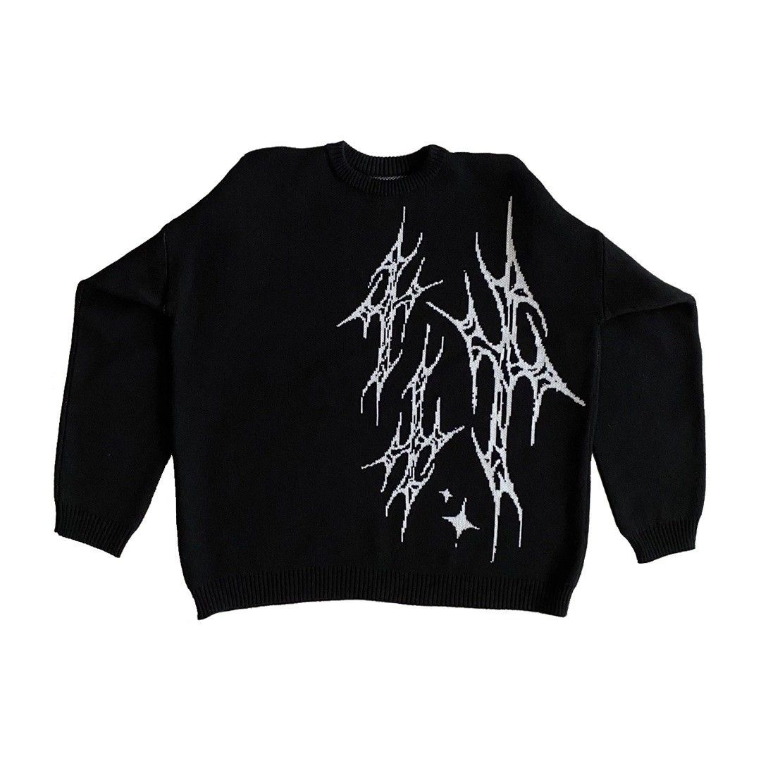 Men's Jacquard Knitted Long Sleeve Sweater