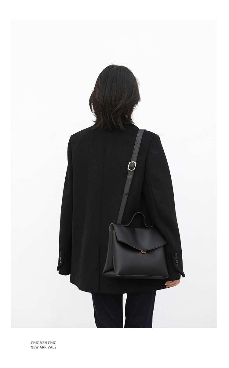 Women's Wide Shoulder Woolen Suit Coat Image 17