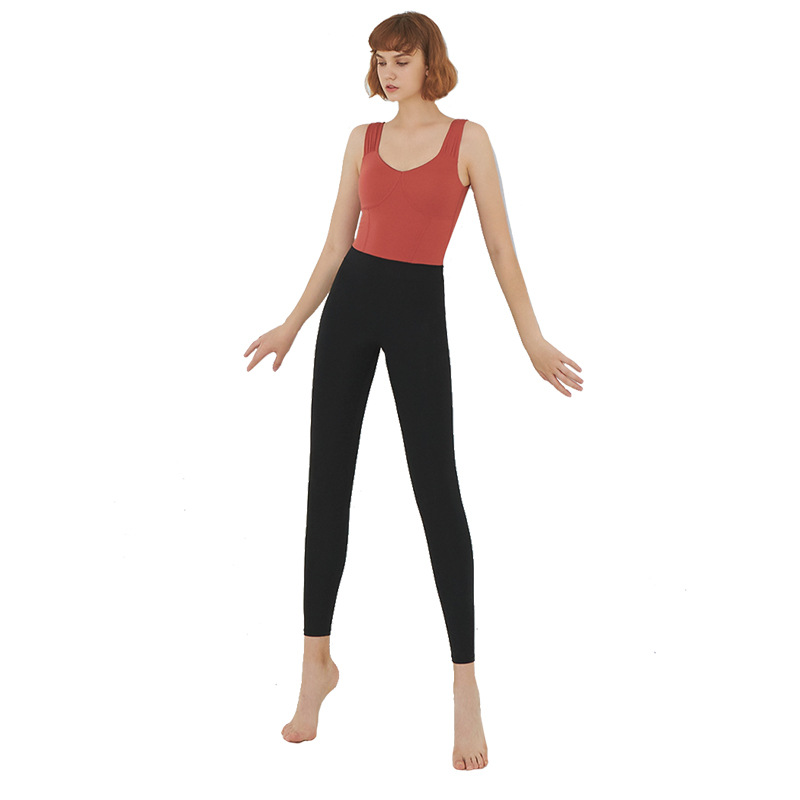 Aerial Yoga Bodysuit - Black and Red