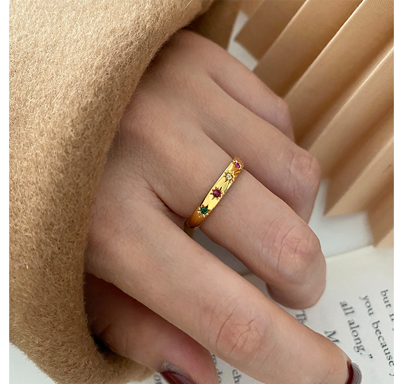 Zircon Gold Ring 6