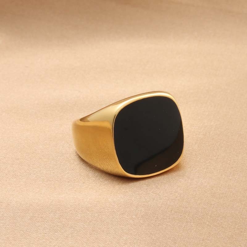 Men's Simplicity Square Drop Vinyl Ring 3