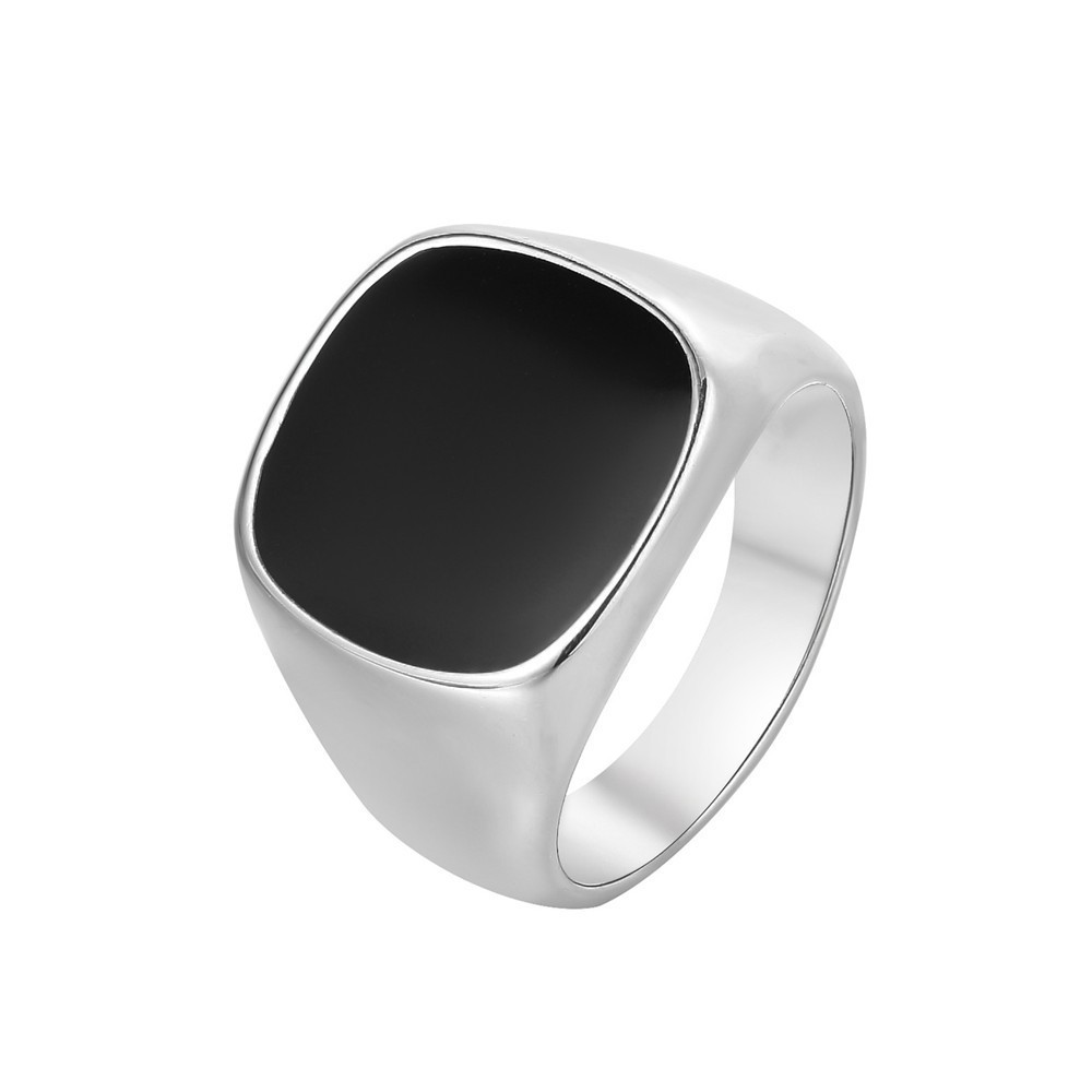 Men's Simplicity Square Drop Vinyl Ring 6