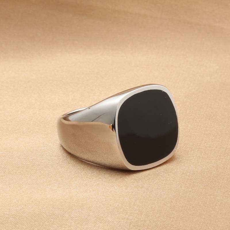 Men's Simplicity Square Drop Vinyl Ring 5
