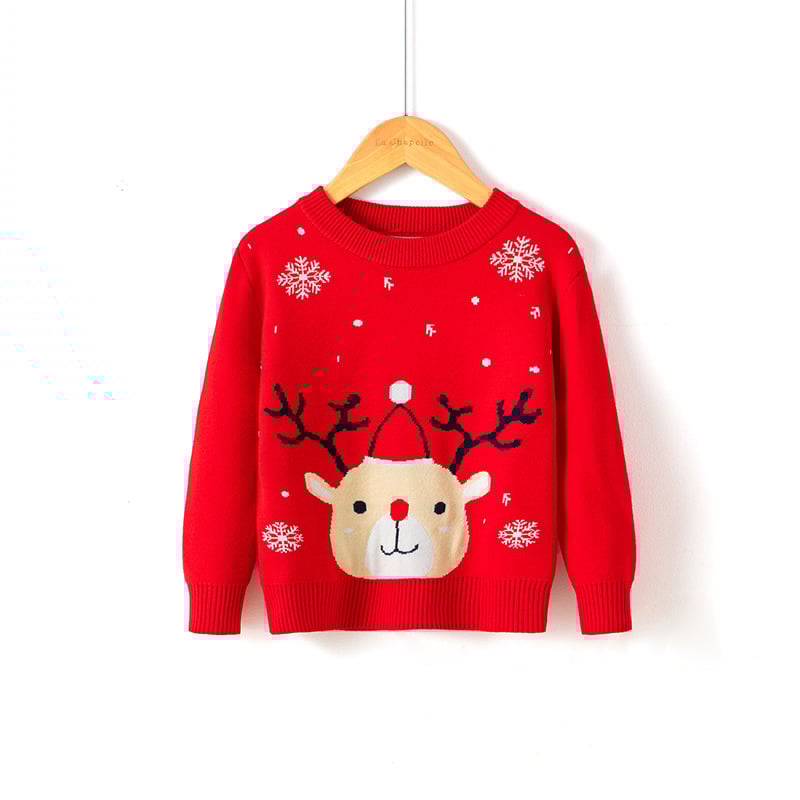 Christmas snowflake fawn sweater 6