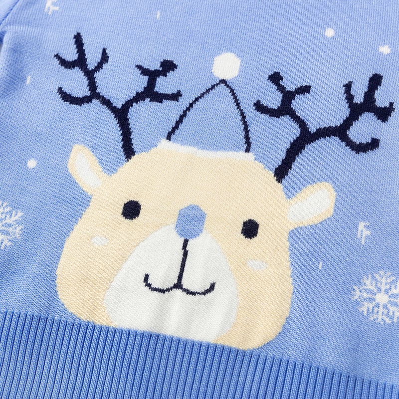 Christmas snowflake fawn sweater 3