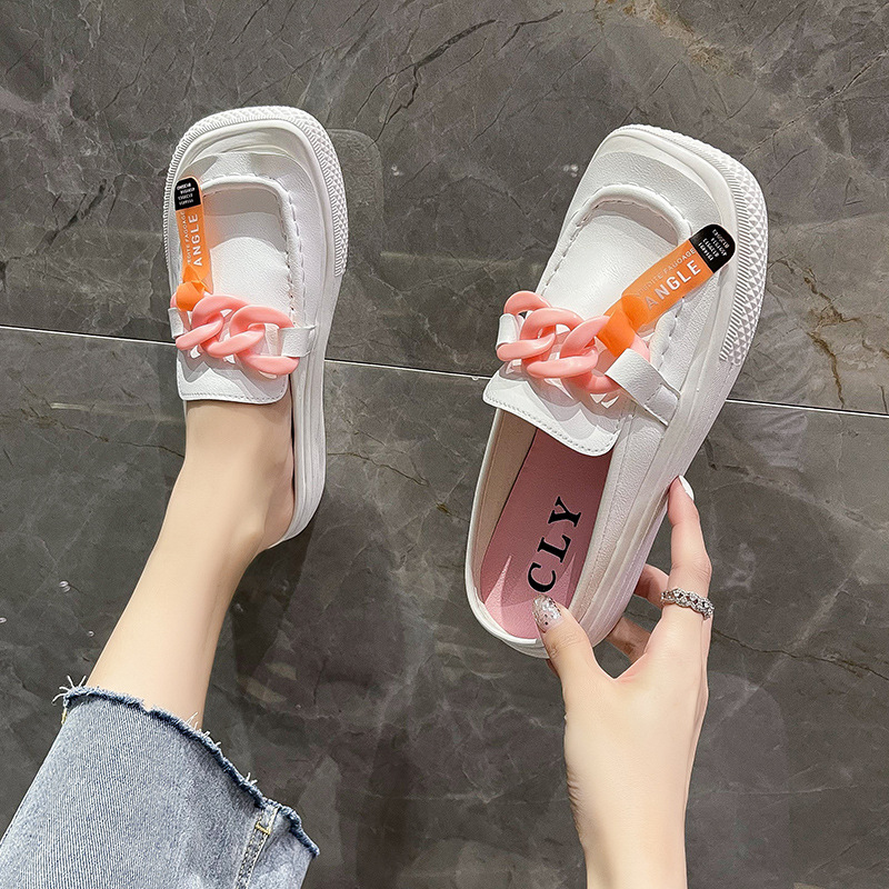 Metal Buckle Thick Sole Casual Lazy Slipper - Image 7