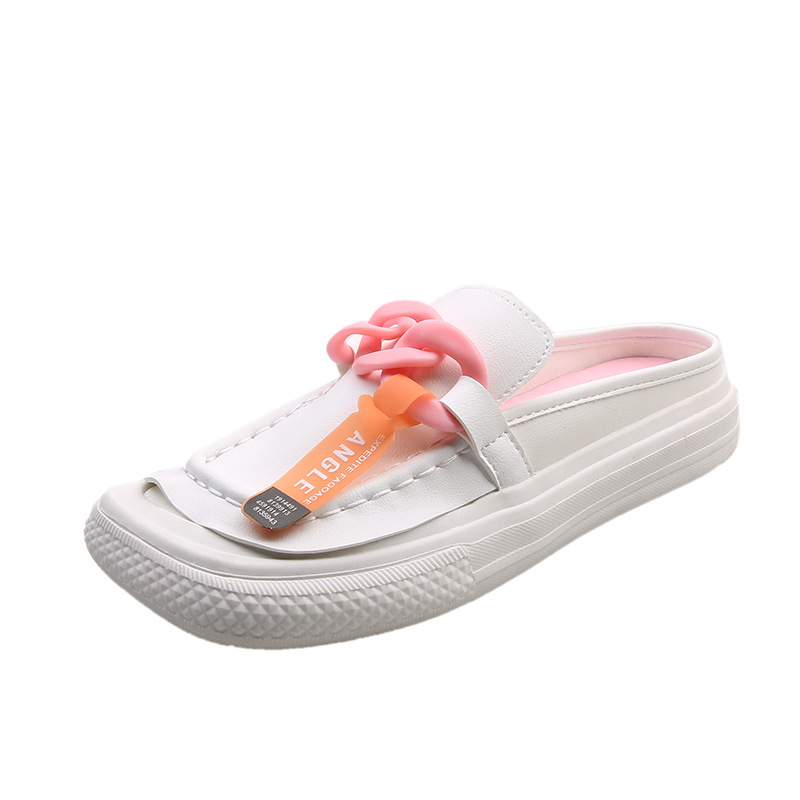 Metal Buckle Thick Sole Casual Lazy Slipper - Image 2