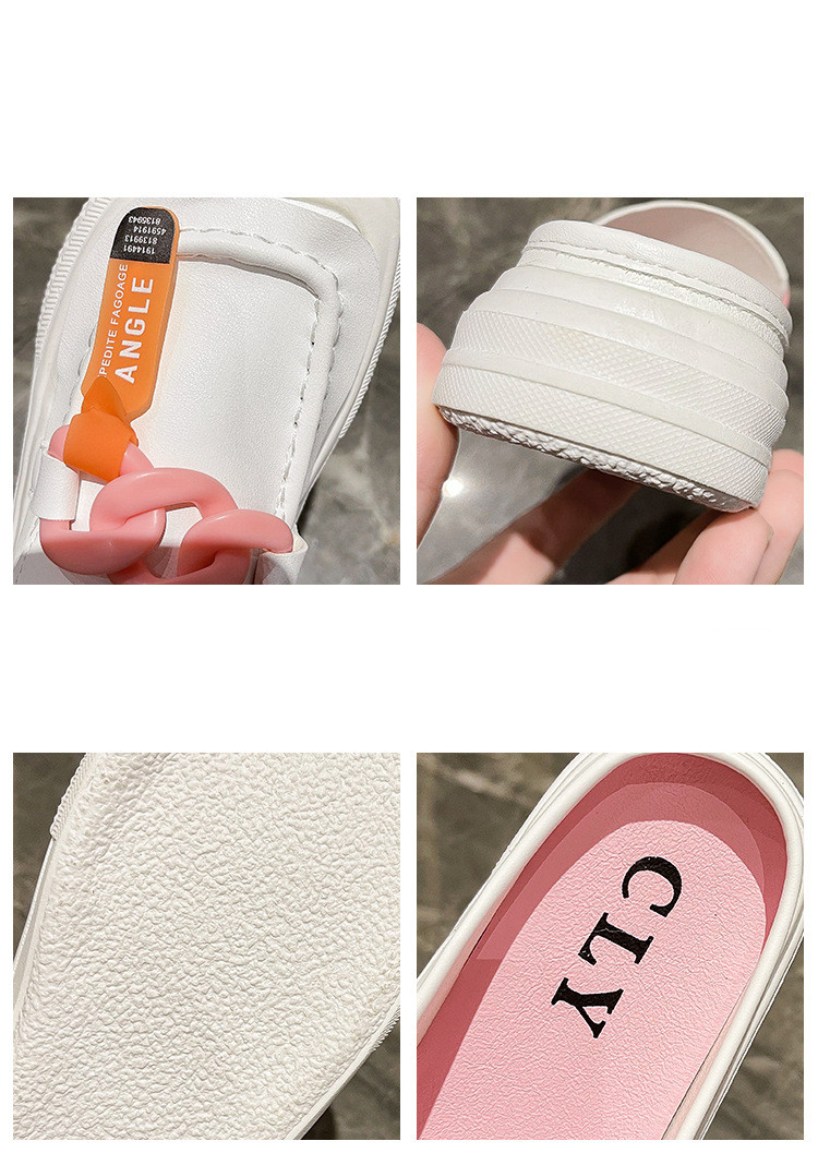 Metal Buckle Thick Sole Casual Lazy Slipper - Image 9