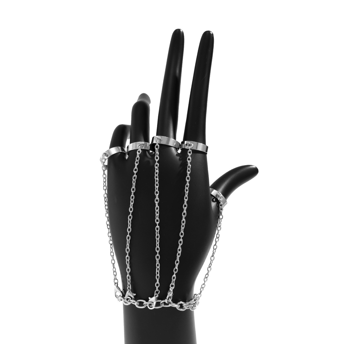 Punk Metal Cross Chain Bracelet - Image 5