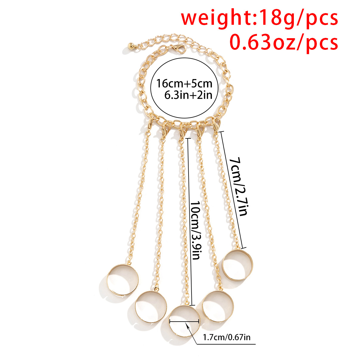 Punk Metal Cross Chain Bracelet - Image 4