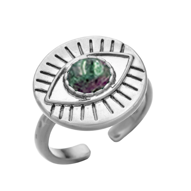 Fashion Eye Natural Stone Ring - Image 3