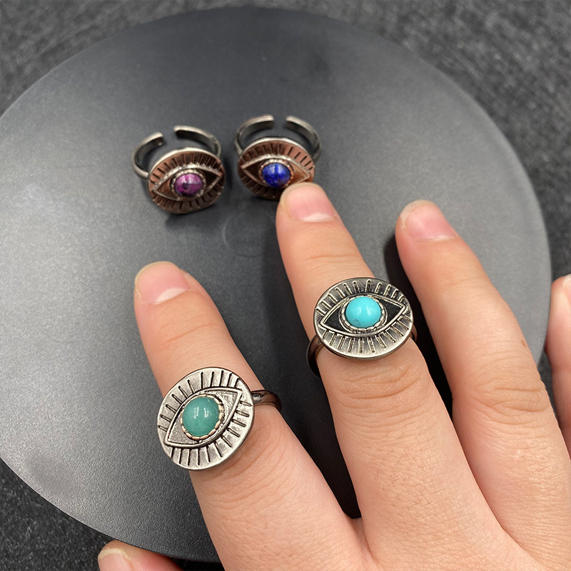 Fashion Eye Natural Stone Ring - Image 8