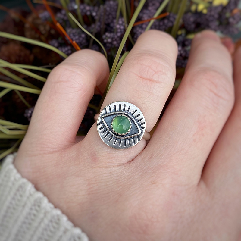 Fashion Eye Natural Stone Ring - Image 7