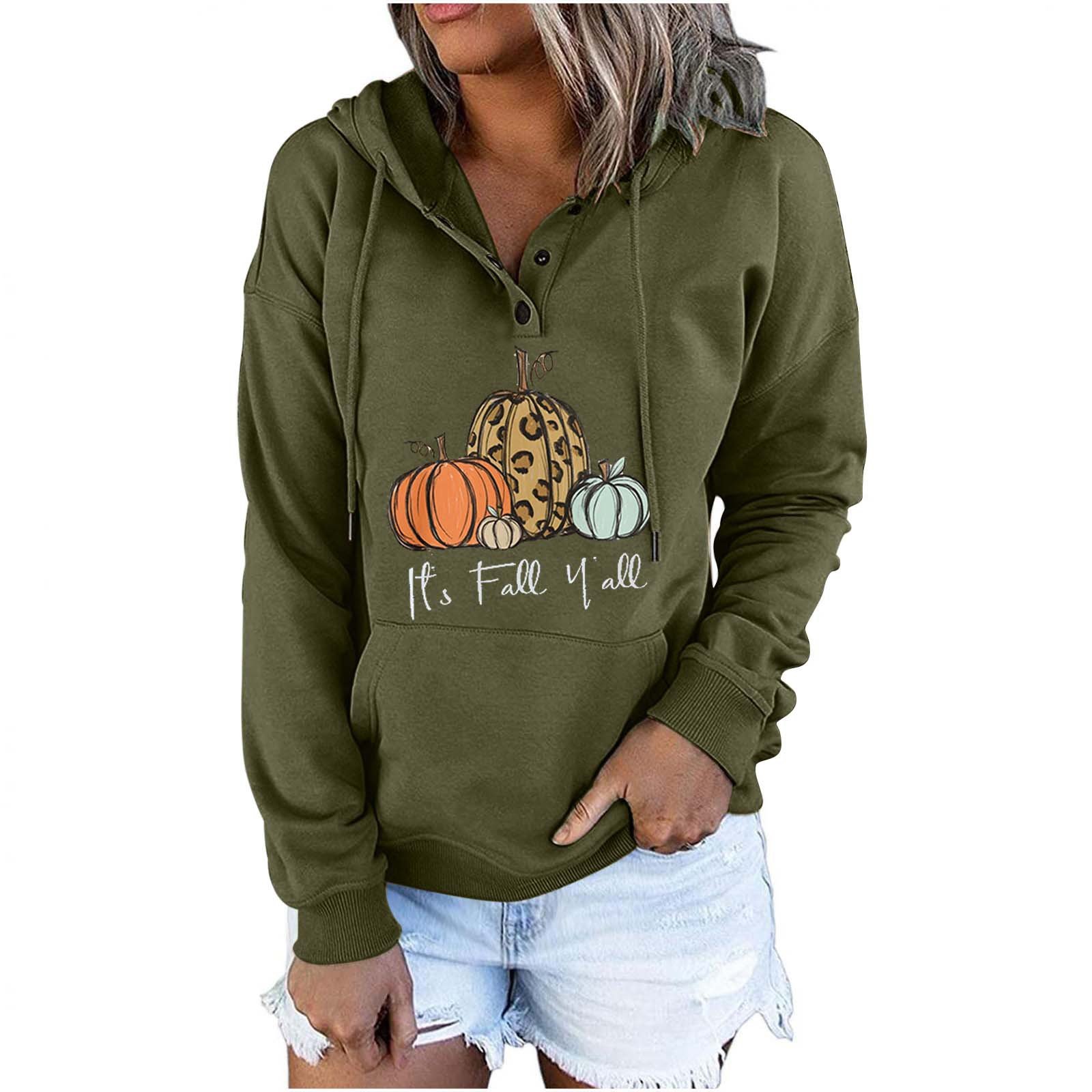 Loose Casual Hooded Drawcord Pocket Button Guard