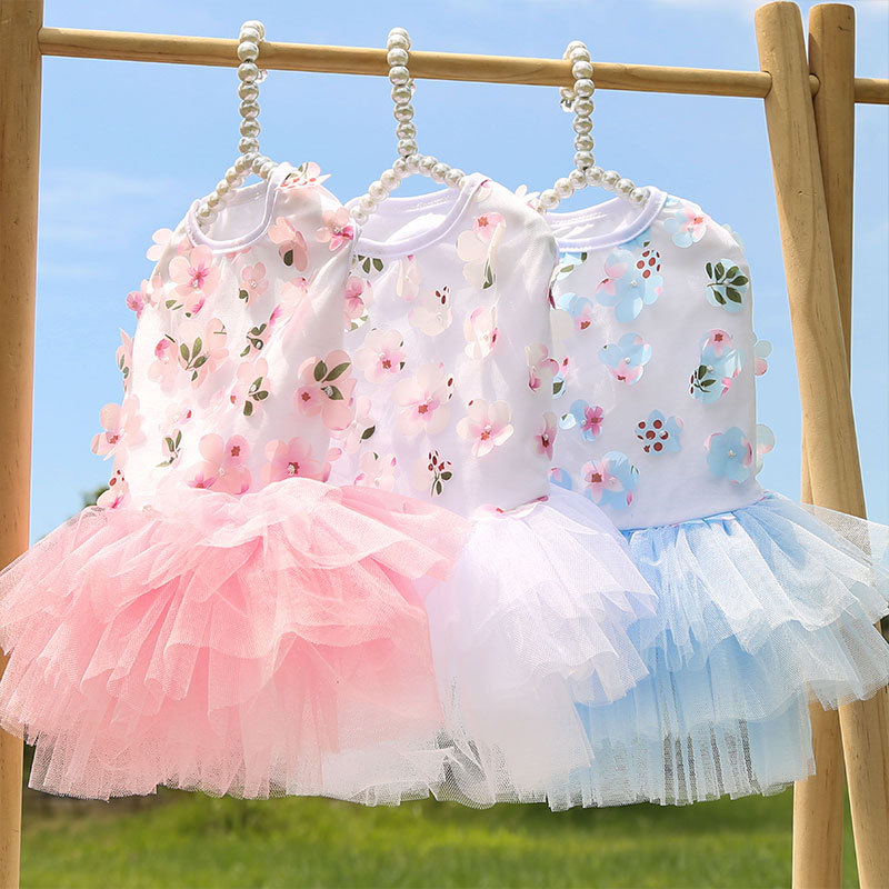 Peach Blossom Skirt White