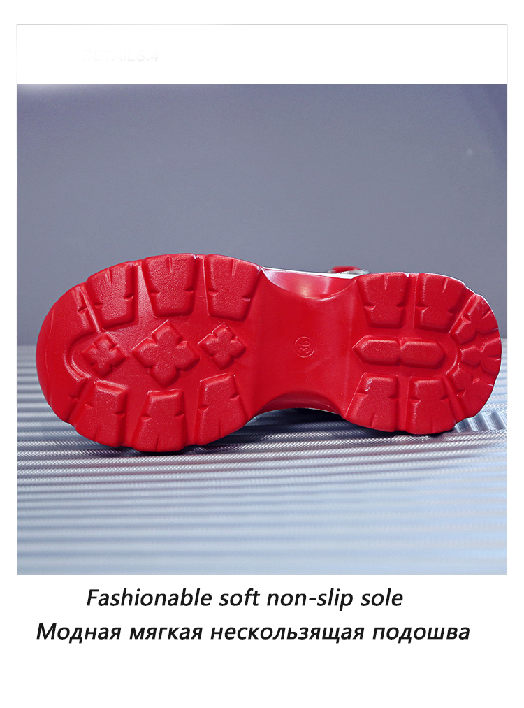 Platform Wedge Sandals in Pink