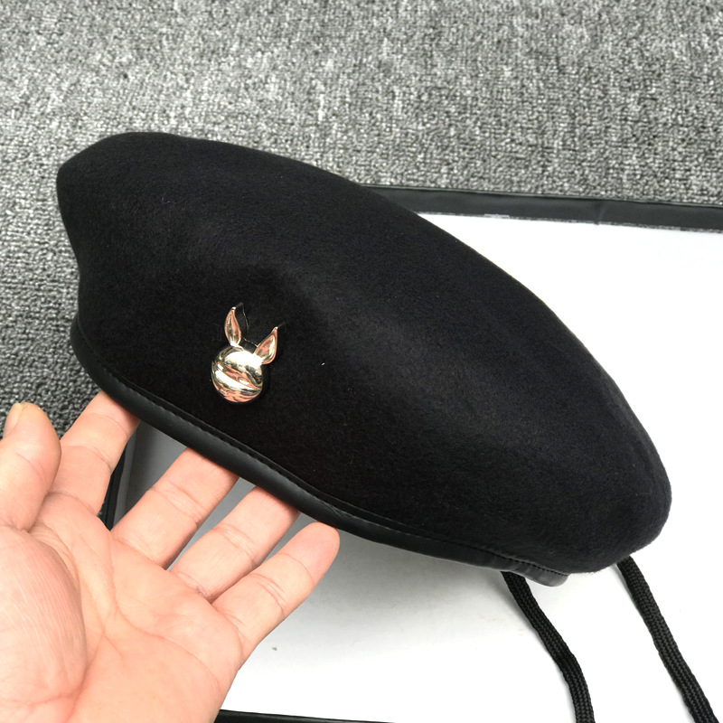 Bunny Beret Wool Hat 1