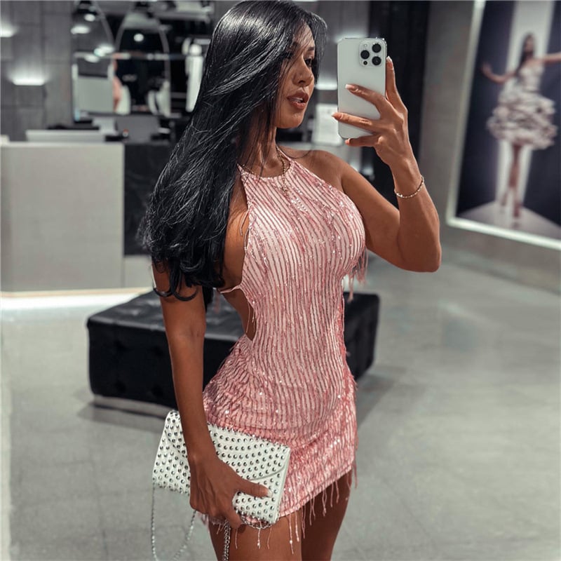 Halter Sexy Backless Dress