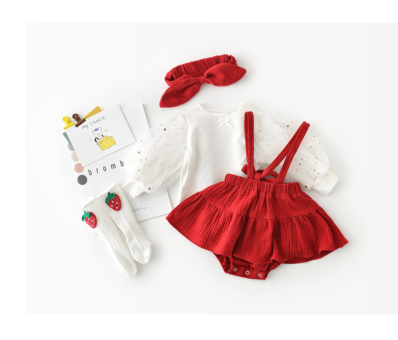 Baby Girl Princess Wind Suspender Dress Romper