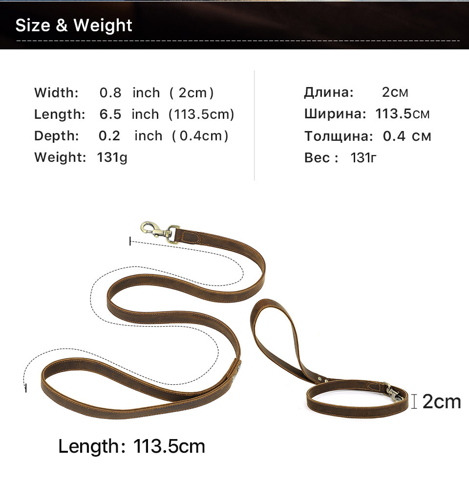 Crazy Horse Skin Puppy Hand Holding Rope 6