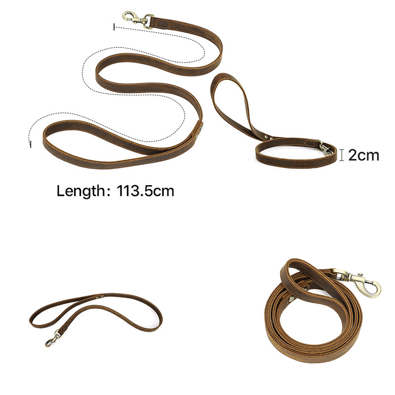 Crazy Horse Skin Puppy Hand Holding Rope 2