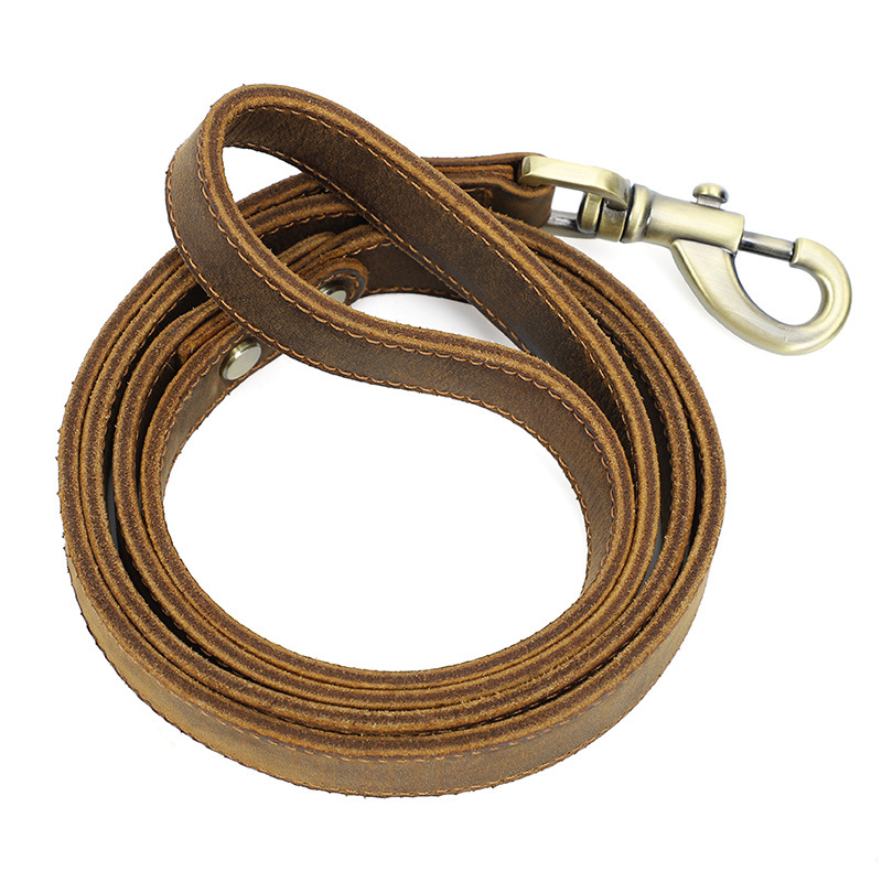 Crazy Horse Skin Puppy Hand Holding Rope 4