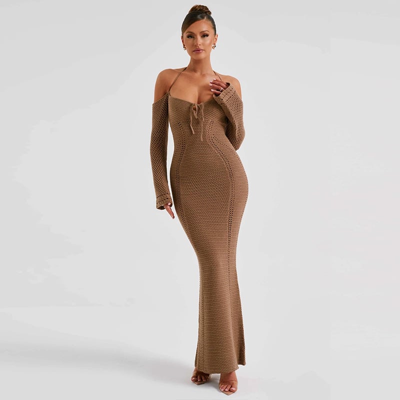 Back Lace Up Slim Fit Dress