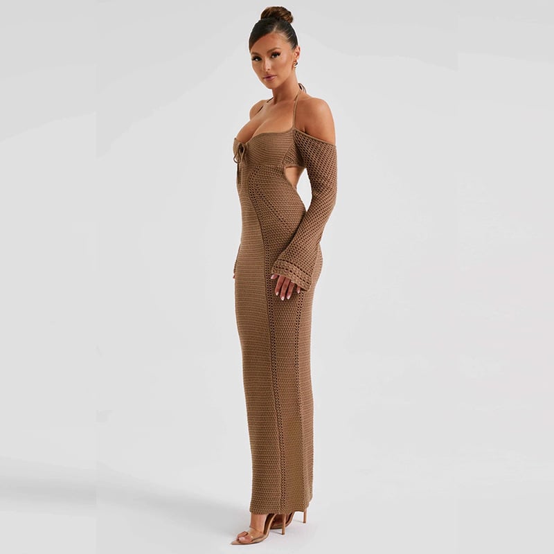 Back Lace Up Slim Fit Dress